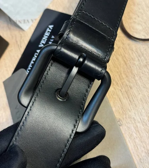 Ремень Bottega Veneta 3,5 см, черный.