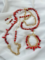 Серьги с кораллами, фурнитура золото