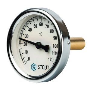 Термометры биметаллические Stout SIM-0001 +120°С с погружной гильзой