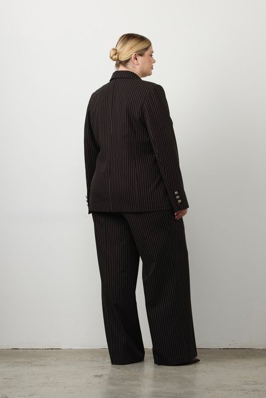 Жакет в полоску, черный