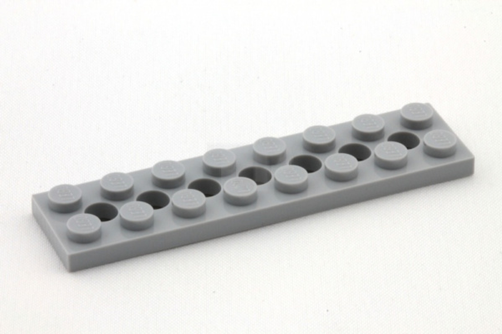 Lego Плитка 2х8 с круглыми отверстиями (серая) 4211449