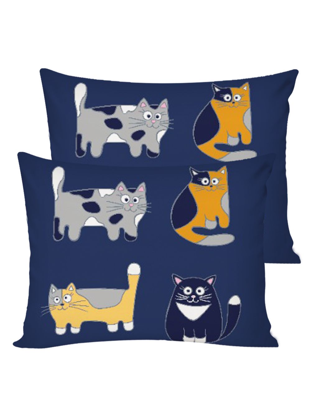 Постельное белье перкаль Сказка "Котятки" 2-спальное Наволочка 50х70 см 2 шт Простынь на резинке 160x200 см Пододеяльник 175x215 см