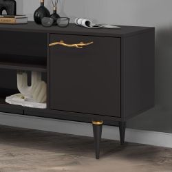 Тумба под ТВ Арт Колор matte 117см Классик Голд Терпкий коричневый матовый