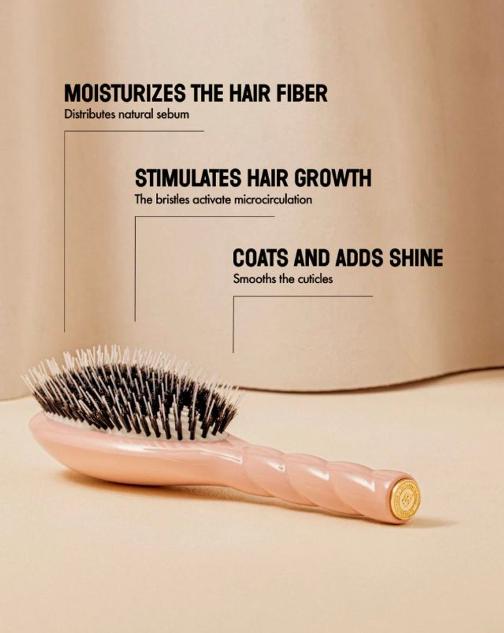 La Bonne Brosse Массажная расческа для волос N 02 Essential Detangling Brush - Emerald Green