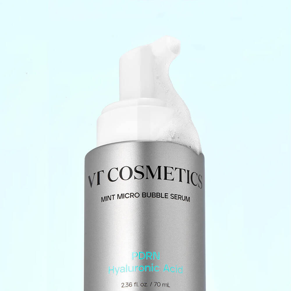 VT Cosmetics PDRN Hyaluronic Mint Micro Bubble Serum пузырьковая сыворотка с ПДРН