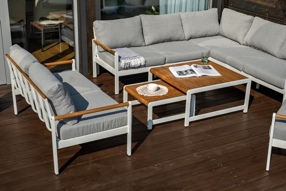 Лаунж зона из алюминия MAYA XL белая