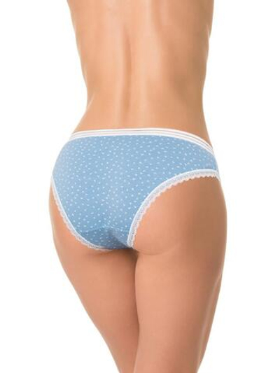 Трусики-слипы с кружевной окантовкой (Размер: L) (Цвет: голубой)