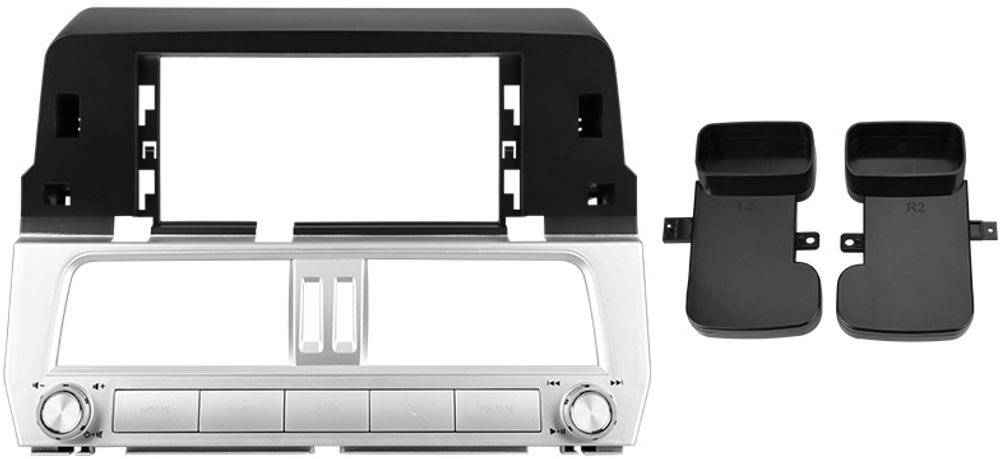 Магнитола Toyota Land Cruiser Prado 150 2017-2019 (поддержка 360, рамка LUX) - FarCar монитор 12.3" 2K QLED на Android 14, TS10, CarPlay, 4G SIM-слот