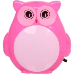 Ночник-светильник «Сова» 9*8см 4LED 2W 220V, Розовый