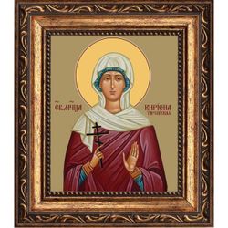 Кириена Тарсийская мученица. Икона на холсте.