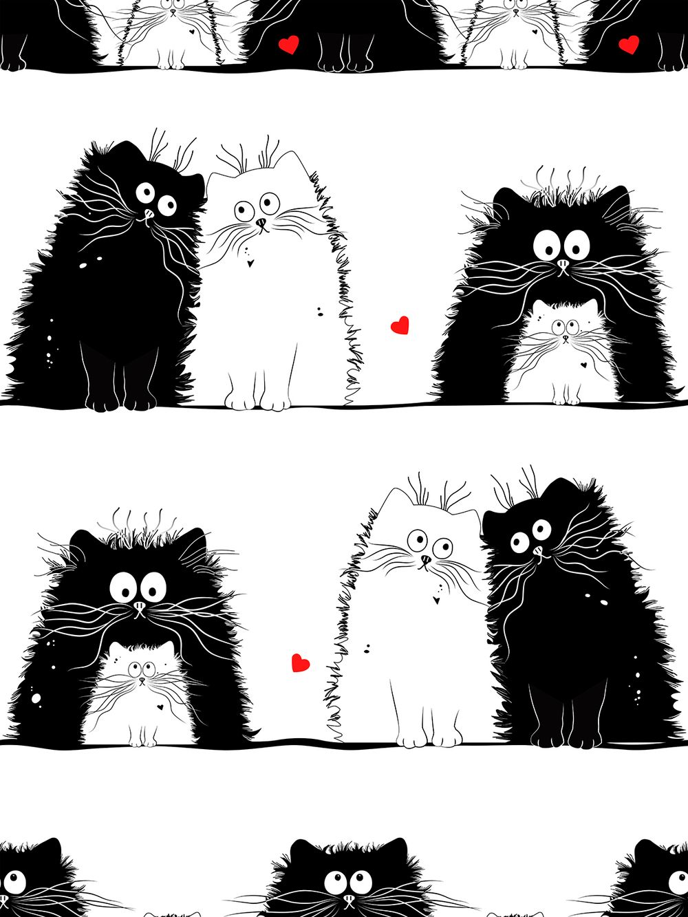 Простынь на резинке перкаль Сказка "Коты" 120x200 см