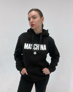 Худи: "Maschina Records", чёрное