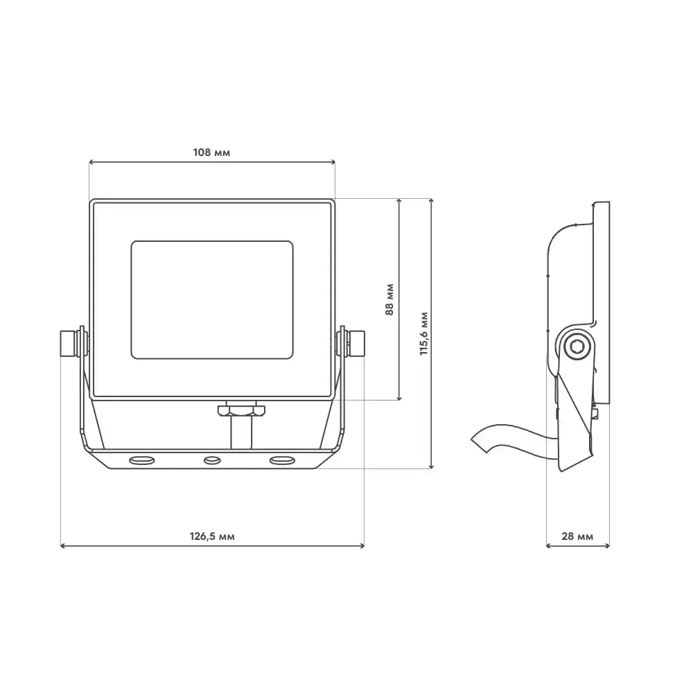 Светодиодный уличный прожектор Boxbot, 30 Вт, 6500К, IP65