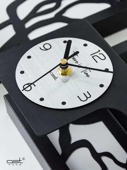 Полки панно с часами "Акация"