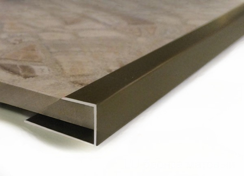 Алюминиевый С-образный окантовочный профиль бронза LU