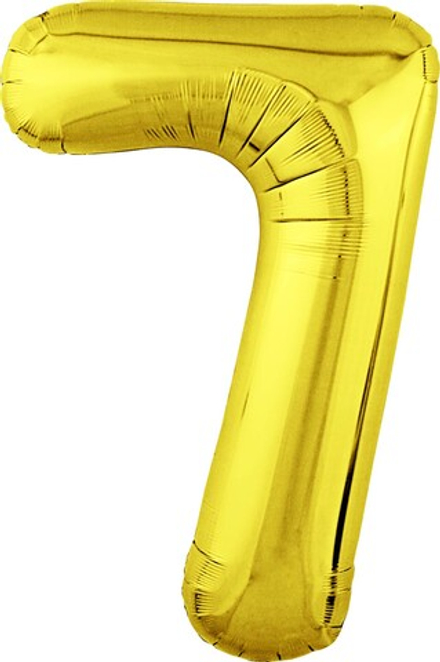 Шар цифра, 7 Золото, 40/102 см