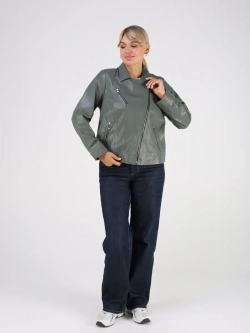 Кожаная куртка демисезонная косуха оверсайз