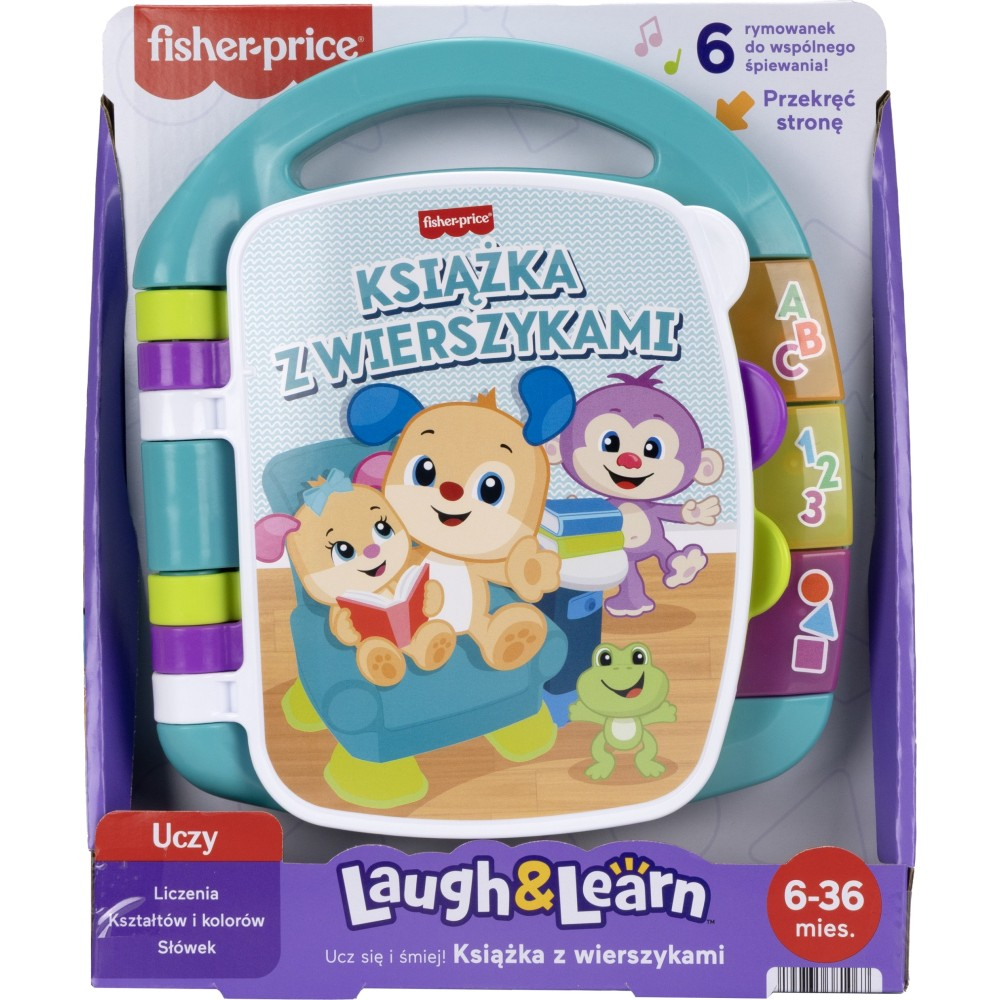 Fisher Price JMM57 — Музыкальная развивающая книжка Fisher-Price со стишками — фото 1