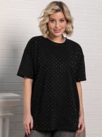 Футболка Ия (черная/стразы) Б15236-4М LT Collection
