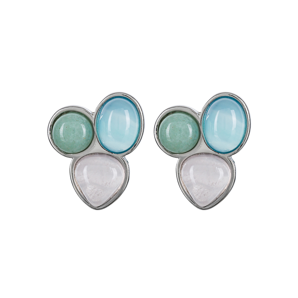 Серьги Possebon Azul, Q.Rose, Q.Verde A0292.20.7.17 S