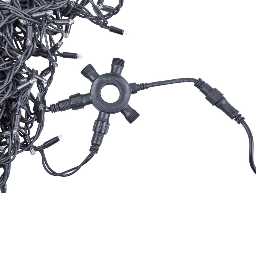 UTC-F90 Y6 BLACK Соединитель для гирлянд серии F90RPO. круговой. 1 вход-5 выходов. Черный. ТМ Uniel