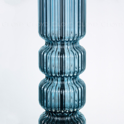 Подвесной светильник Cloyd HOW P1 / выс. 39 см - черный - синее стекло (арт.11604)