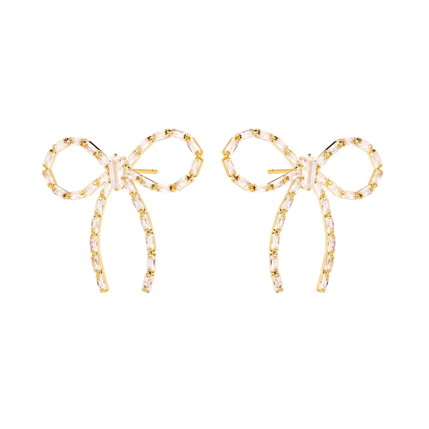 Серьги Dazzle Bow Earrings – Gold