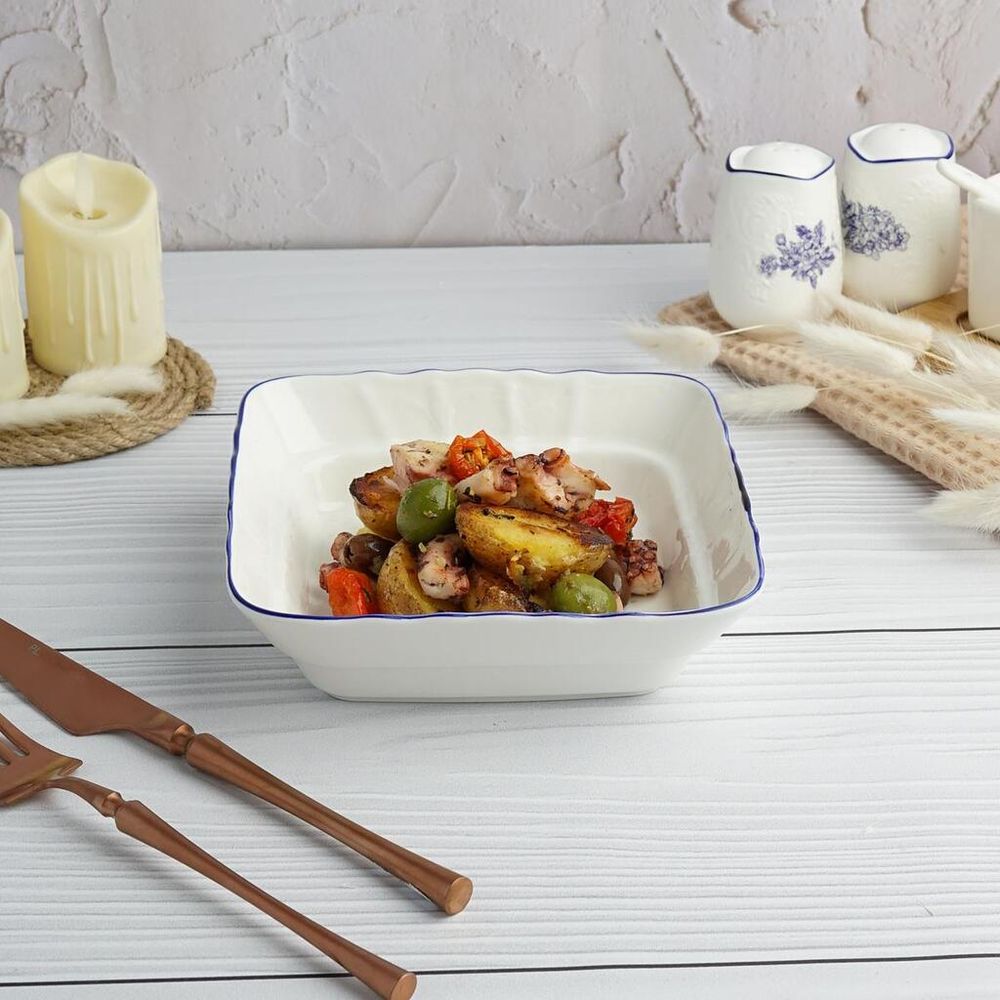 Салатник 400 мл 16*16 см h4,5 см квадратный Sea Flower P.L. Proff Cuisine [6]