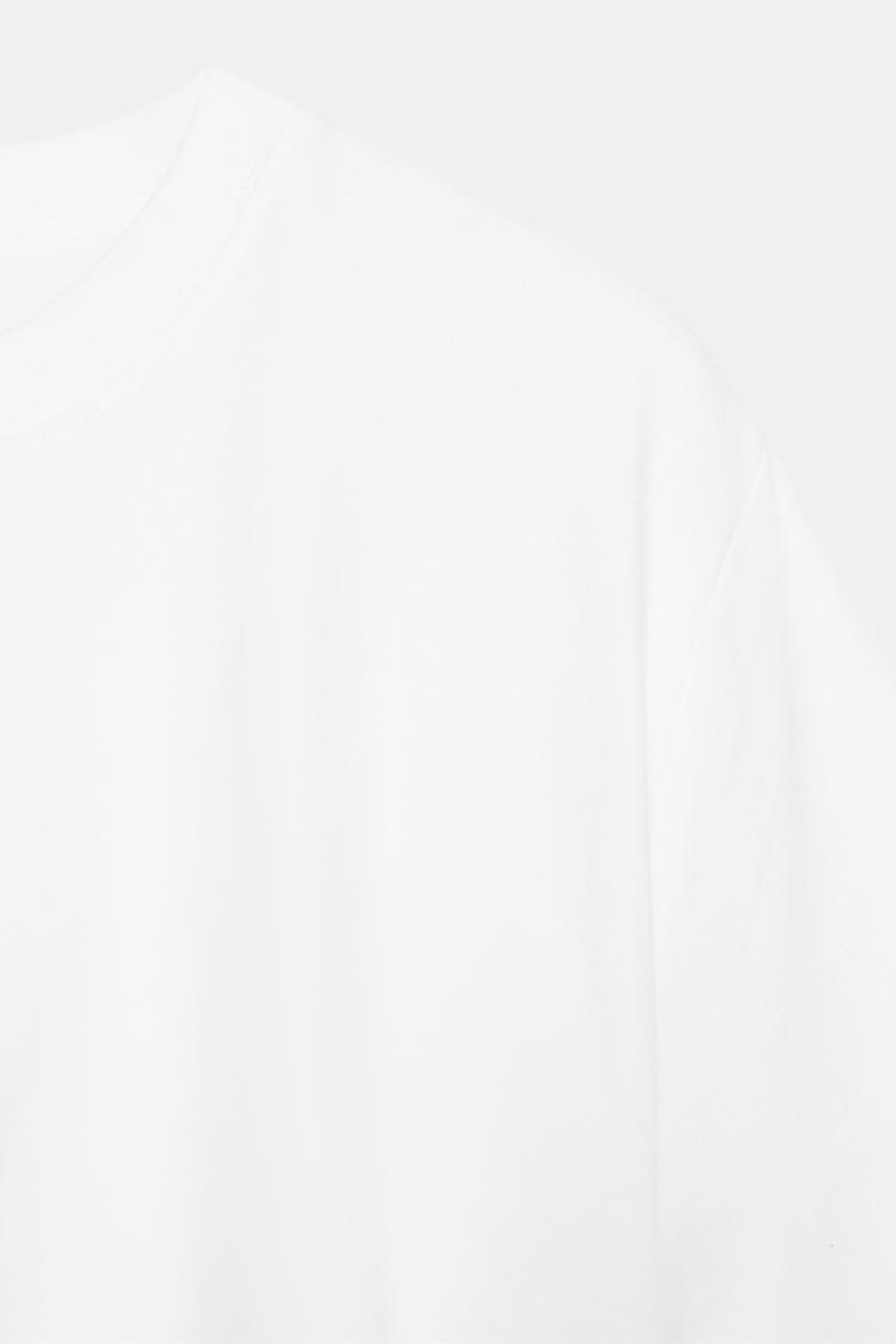 ZARA УКОРОЧЕННАЯ ФУТБОЛКА С ОБЪЕМНЫМ НИЗОМ, БЕЛЫЙ