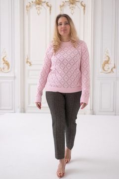 Джемпер А.Г., 50% хлопок, 50% акрил, цвет нежно-розовый