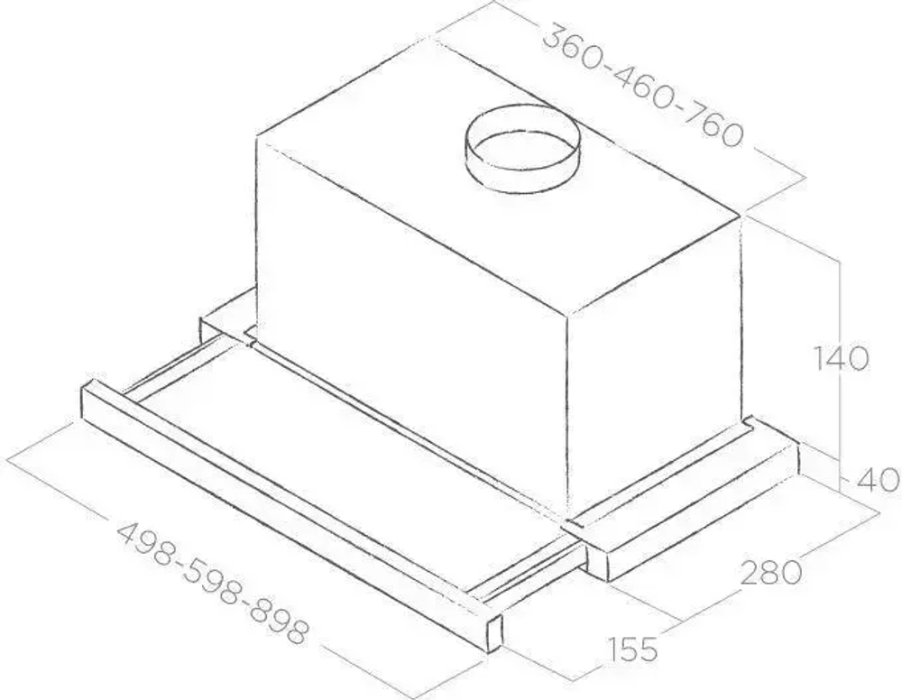Встраиваемая вытяжка Elica ELITE 14 LUX GRVT/A/90