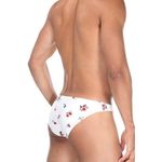 Мужские трусы слипы белые с принтом DARKZONE DZN6475