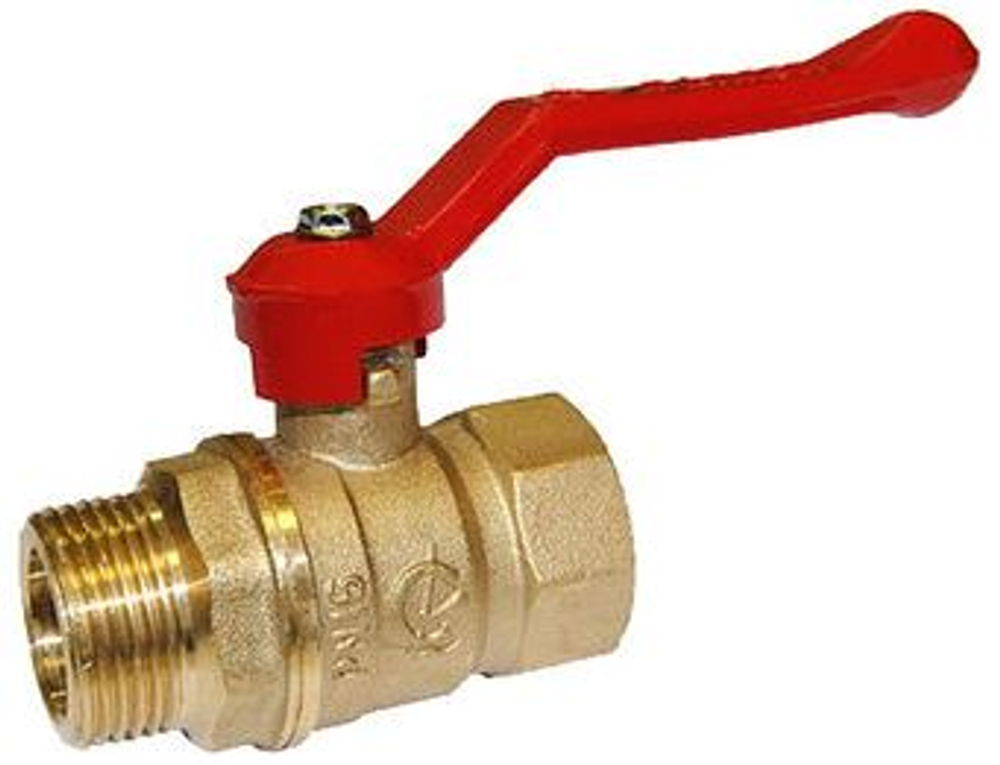 Кран шаровый гайка-штуцер, Ø 3/4" ручка