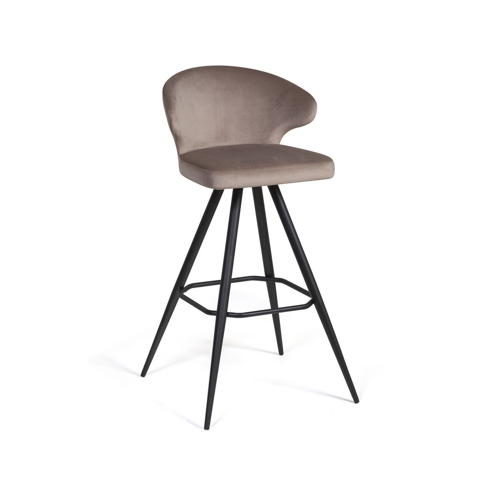 Стул барный Richard поворотный 360 градусов, бархат бежевый 5