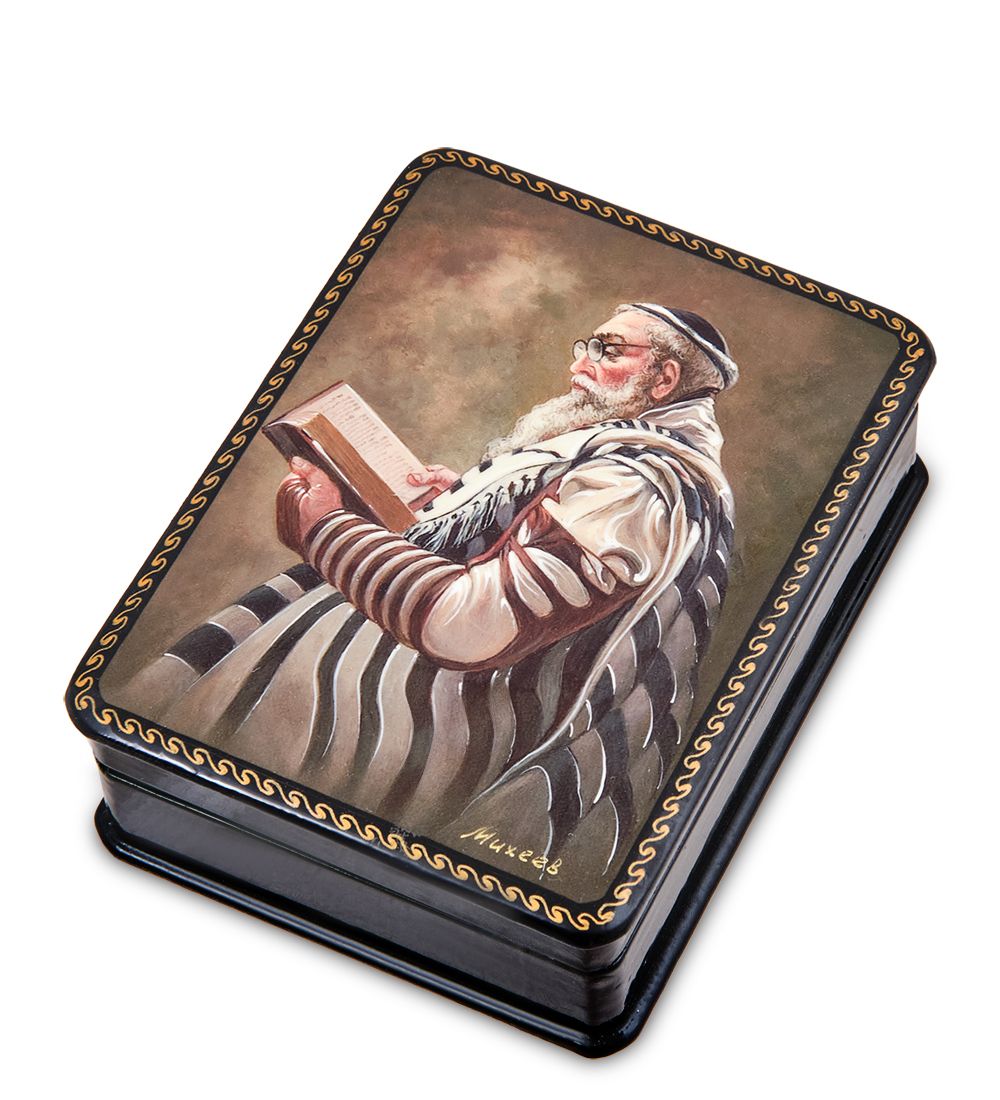 Народные промыслы ШК-19/49-A Шкатулка в технике декупаж «Еврей» (10х10х3,5)