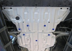 Защита картера Rival для Audi A4 B9 (V - 1.4; 2.0 (190/249 л.с.)) АКПП 2015-2020/Audi A4 B9 рестайлинг (V - 2.0 (150/190 л.с.)) 2019-н.в./Audi A5 8W (V - 2.0 (249 л.с.)) АКПП 4WD 2016-н.в., штампованная, алюминий 3 мм, с крепежом, 333.0334.1