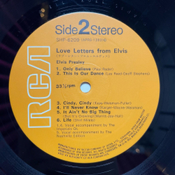 Винтажная виниловая пластинка LP Elvis Presley Love Letters From (Japan 1971) (No Obi)