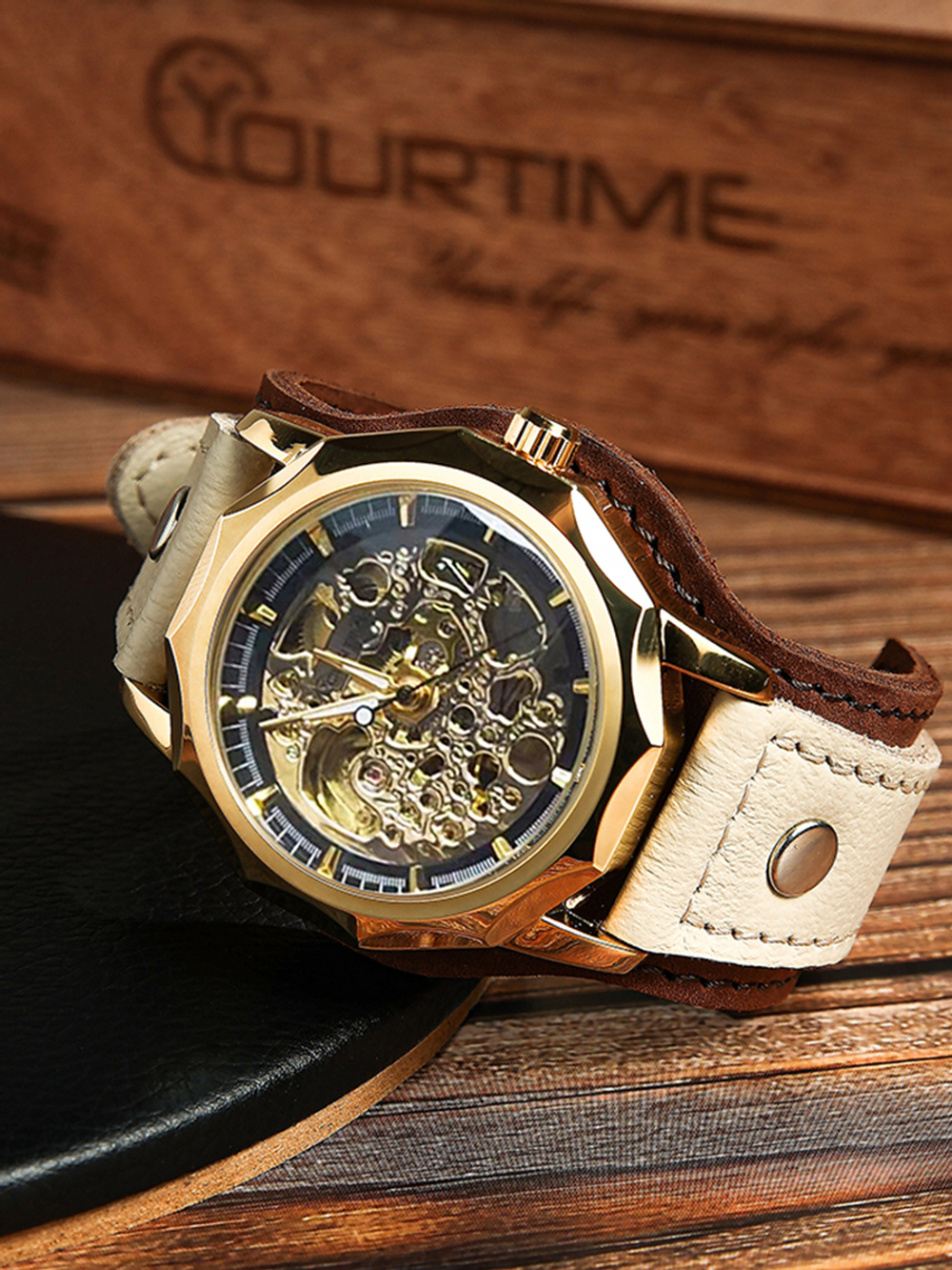 Часы скелетоны мужские механические Dandy YOURTIME