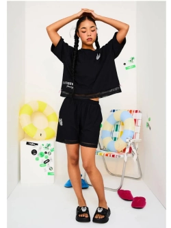 Многослойные шорты с сеткой