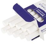 Мел белый BRAUBERG "АКАДЕМИЯ" (АЛГЕМ), 10 штук, круглый, мягкий, 271147