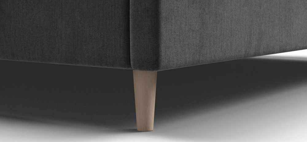 Кровать Сканди велюр Monolit серая