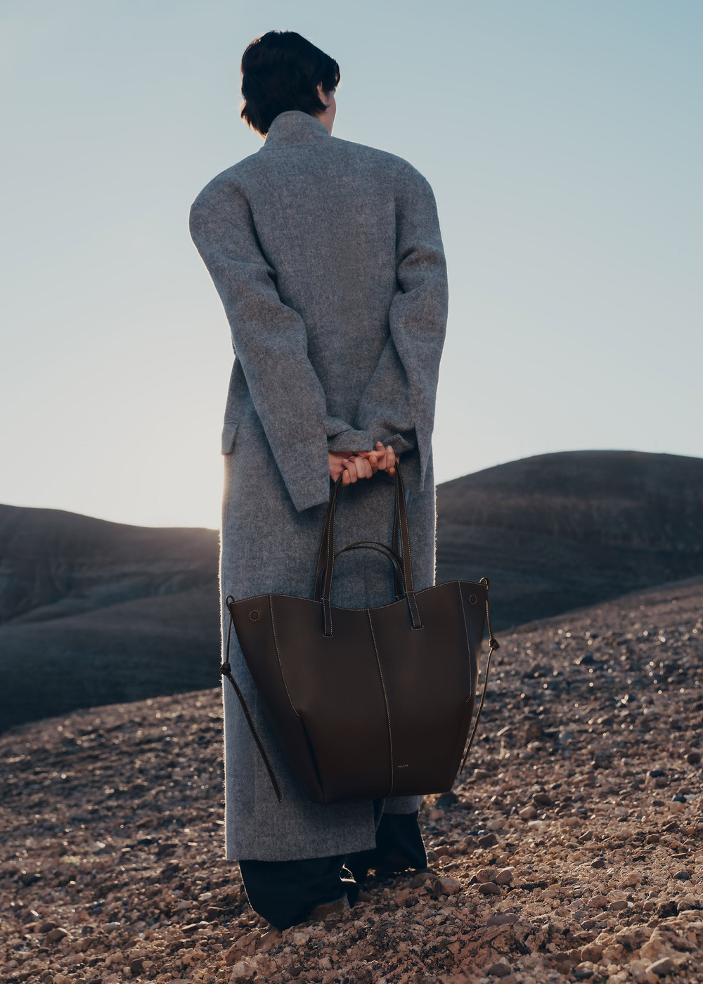 POLENE СУМКА CYME TOTE, ТЕМНО-КОРИЧНЕВЫЙ