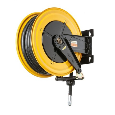 Катушка для раздачи масла 50 бар, шланг 15 м, диаметр 1", неповоротная, ECODORA (Италия)