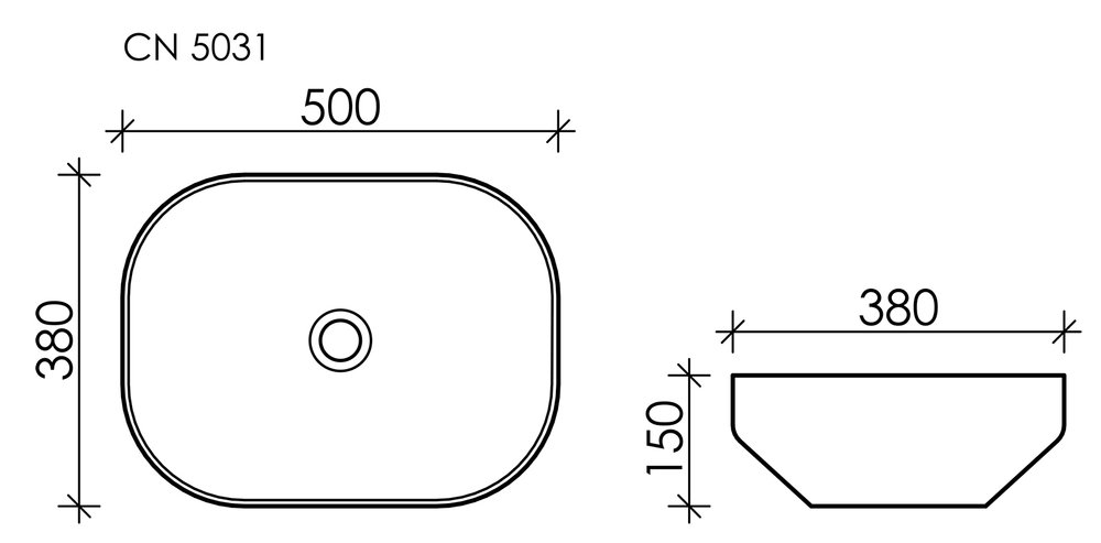 Раковина Ceramica Nova Element 50 см CN5031 белая