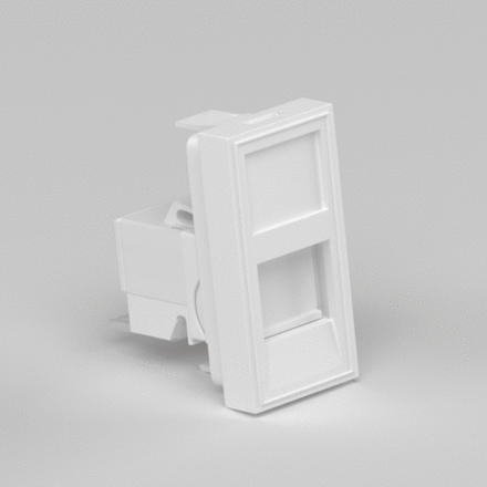 Розетка DEC RJ45 UTP кат.5e,  1мод.,  бел. (22.5х45мм)