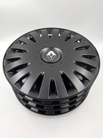 Колпаки на колеса гибкие черные с эмблемой R15 4 шт