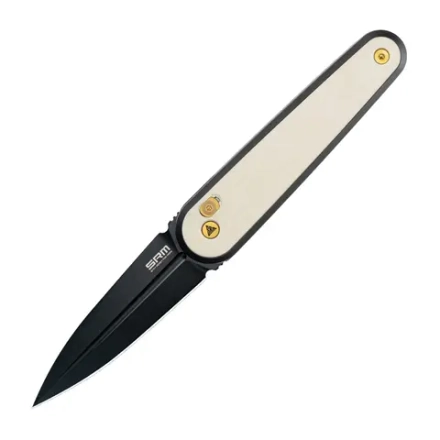 Нож складной SRM 251MB-GT2 Twin Black Ti (N690, White G10/Aluminium)