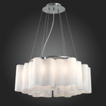 SL116.503.06 Люстра подвесная ST-Luce Серебристый/Белый E27 6*60W ONDE