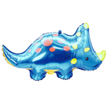 Шар Фольгированный Динозаврик Трицератопс синий (Синий)
