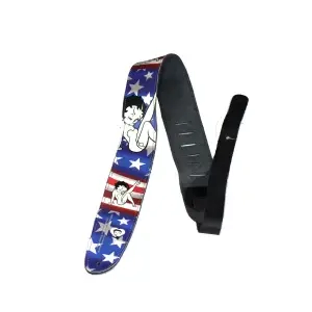 Perri's P25BB-1052 BETTY BOOP - Кожаный ремень (2,5") для гитары, (BETTY BOOP).